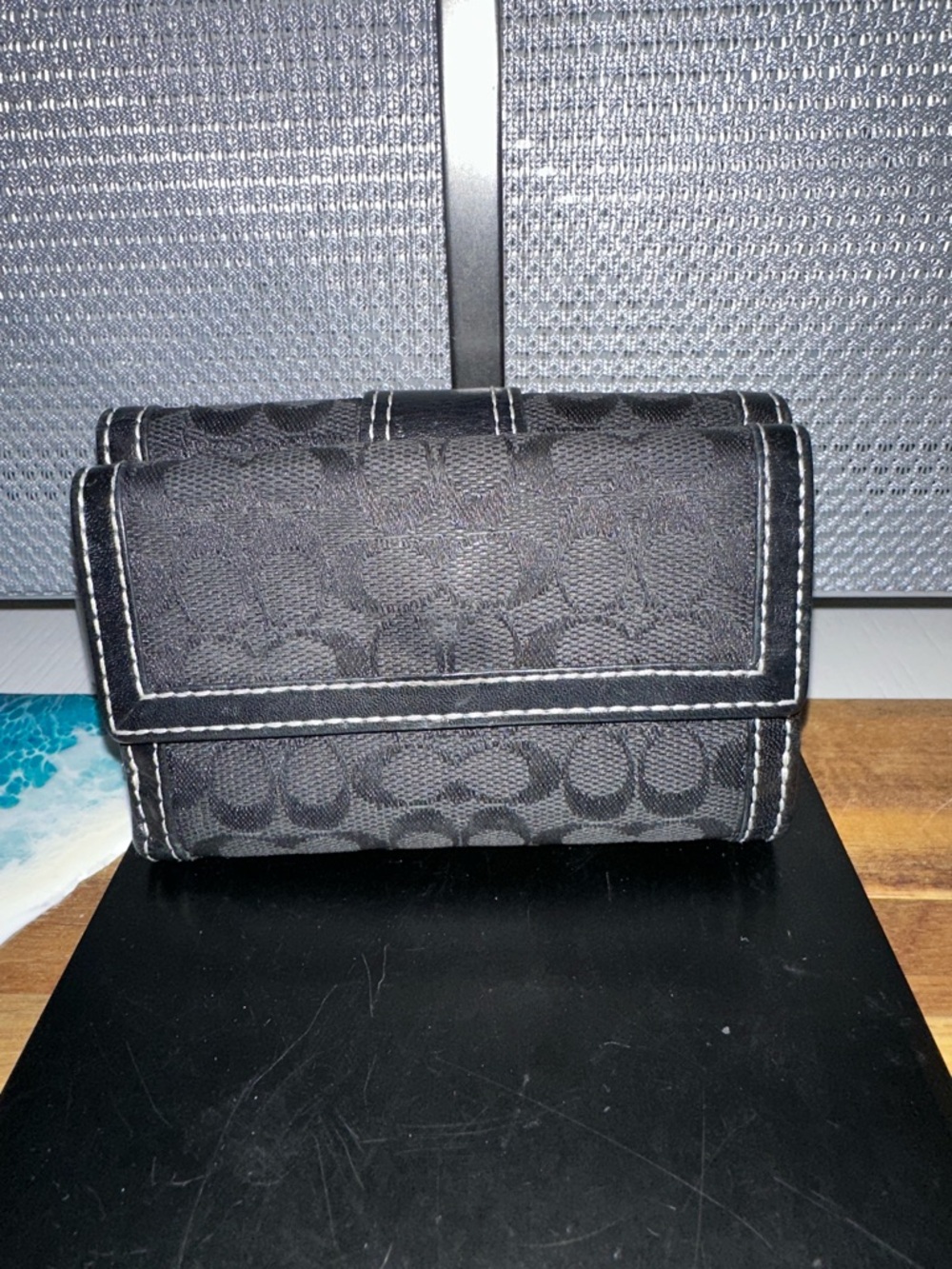 Coach Black SoHo Signature Buckle Compact Wallet - Picture 2 of 4